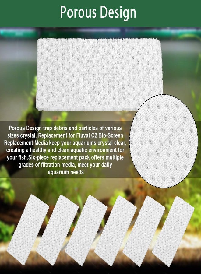 HCLSY Bio-Screen for Fluval C2 Power Filter, Replacement Aquarium Filter Media, 6PCS Bio Foam Replacement Set, Filter Media for Freshwater & Saltwater Aquariums - Image 3